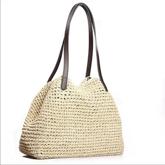 New Straw Beach Bag Tote - Picture 1 of 8